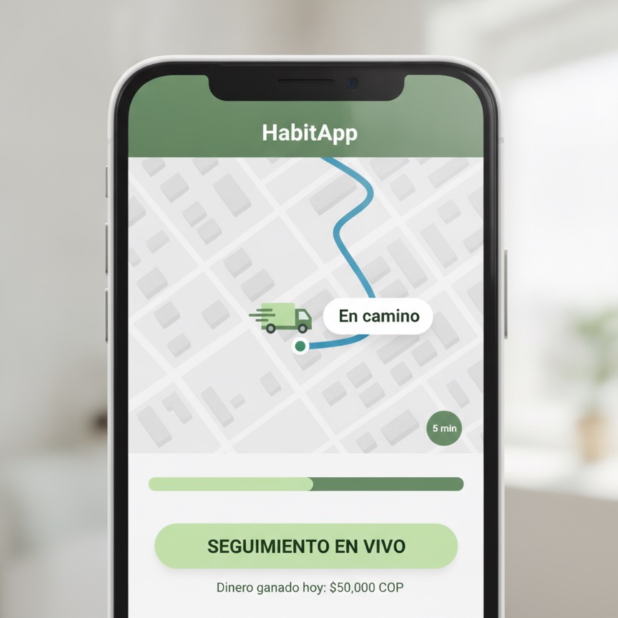 Seguimiento de mudanza en vivo tipo Uber en Cali