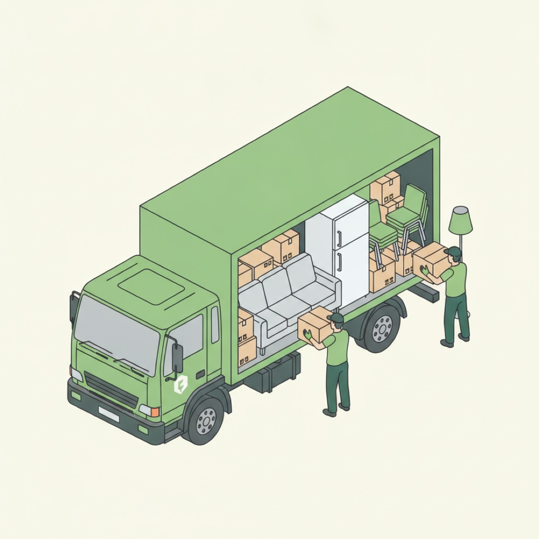 Ilustración de una mudanza con HabitApp en Cali